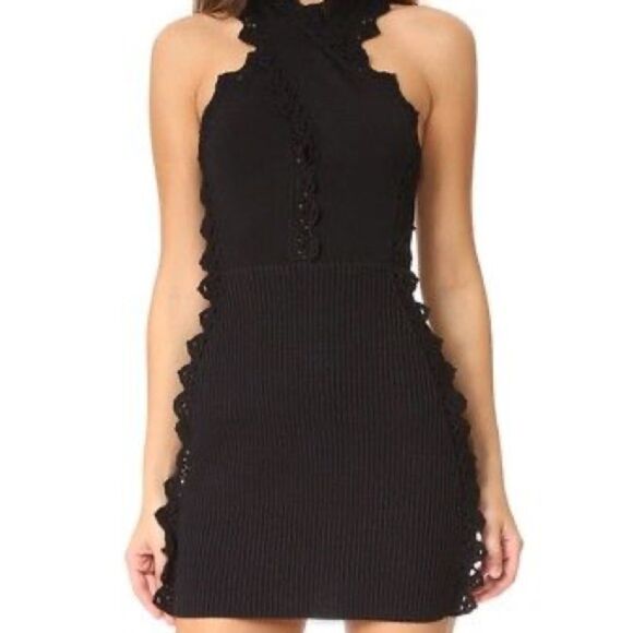 Alice McCall Addicted to Love ribbed bodycon mini dress LBD NWT Size 6 - Picture 5 of 14